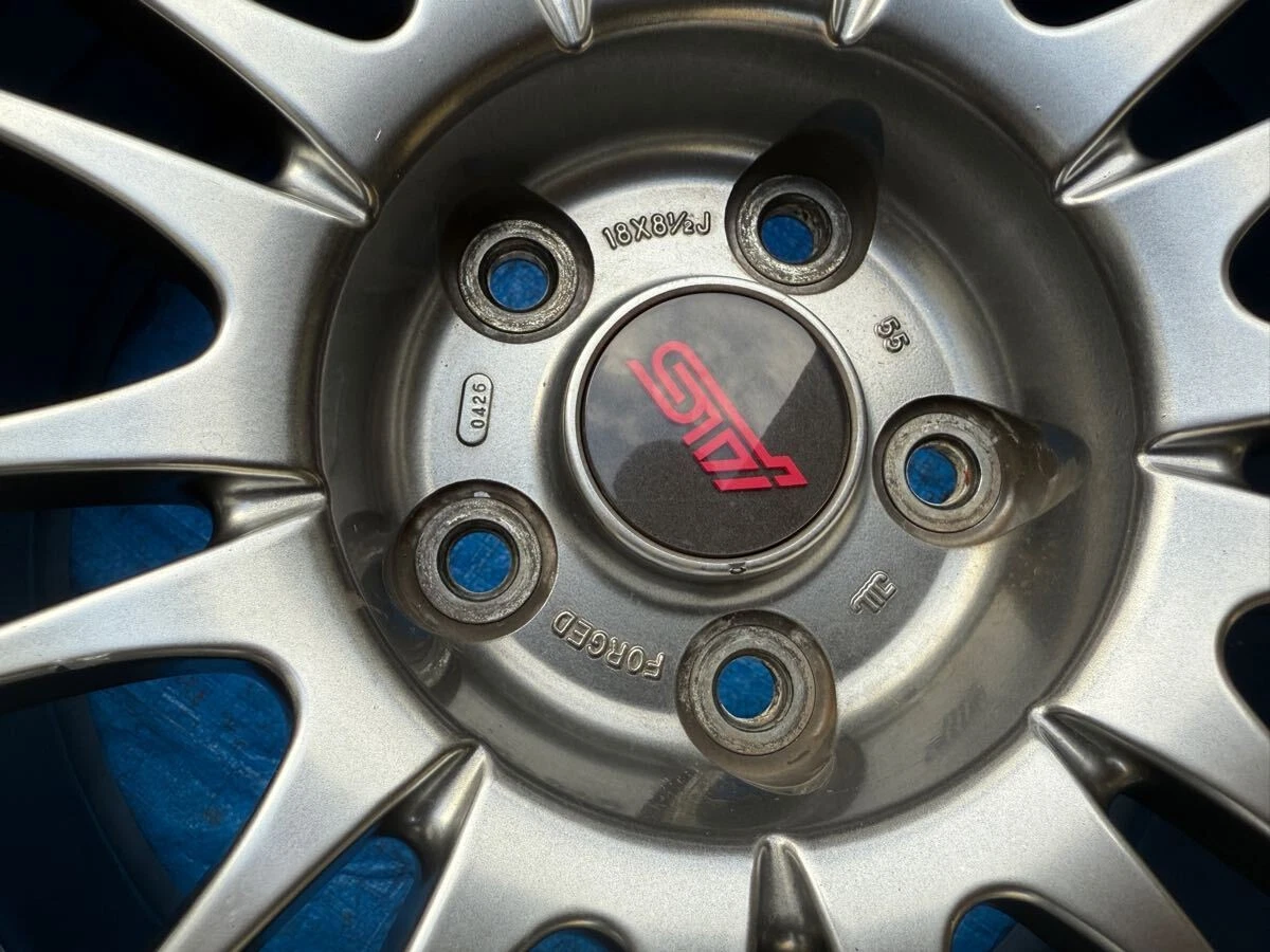 JDM Forging Subaru STI Genuine Option BBS RV739 18 8.5J +55 GVB GVF GR No Tires - Image 8