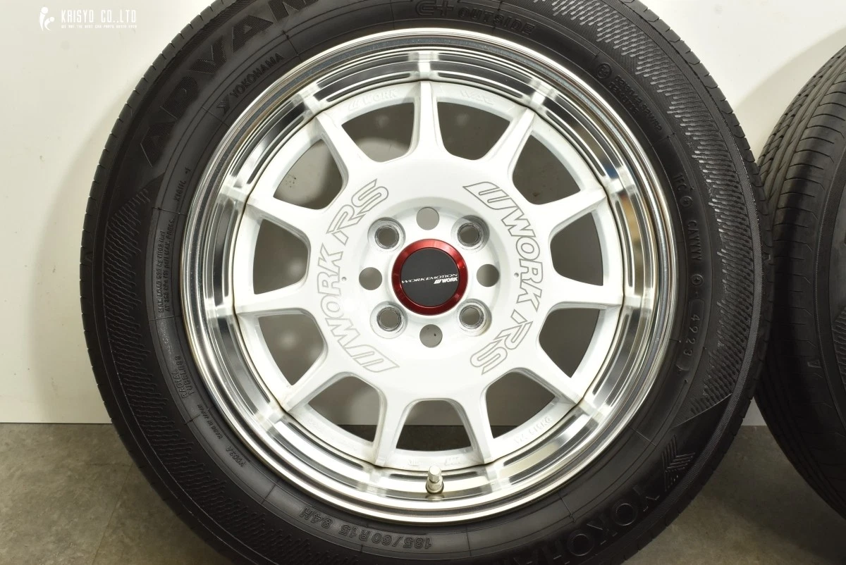 JDM WORK emotion RS11 15-inch 6.5J +42 PCD100 ADVAN dB 185/60R15 tires No Tires - Image 5