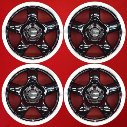 JDM Rare and hard to find Bradley VX used wheels 4Book 6.5J 16PCD114.3 No Tires