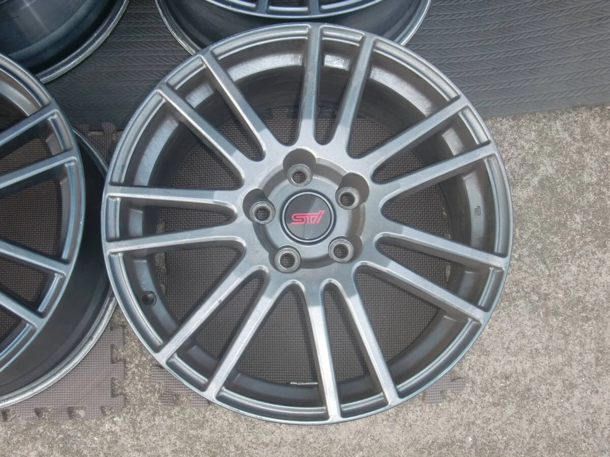 JDM Available GRB WRX STi Spec C genuine wheels ENKEI 18x8.5J offset 5 No Tires - Image 2