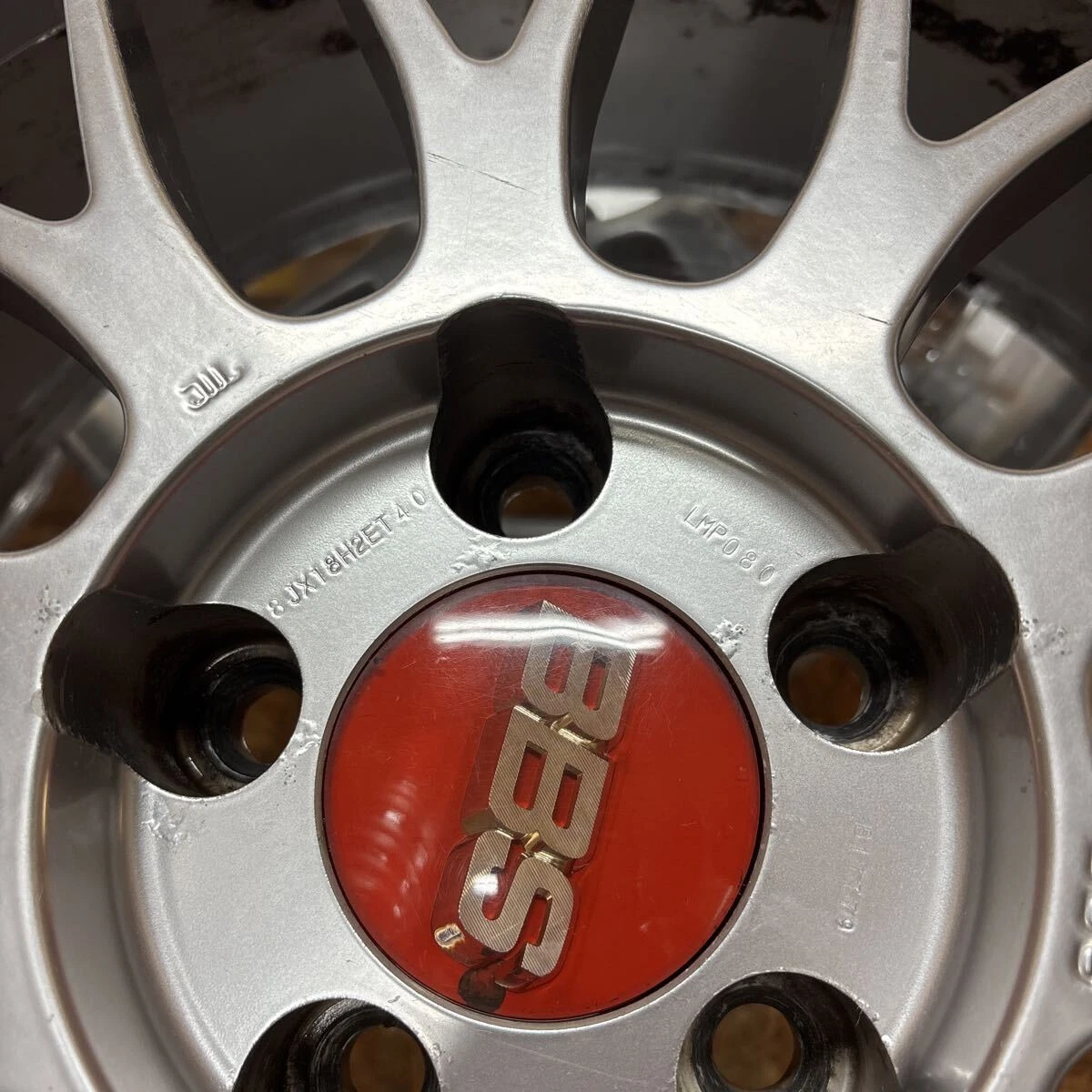 JDM Rare BBS forged LM wheels 18x8J+40/9J+42 114.3mm/5-lug for Mark II No Tires - Image 6