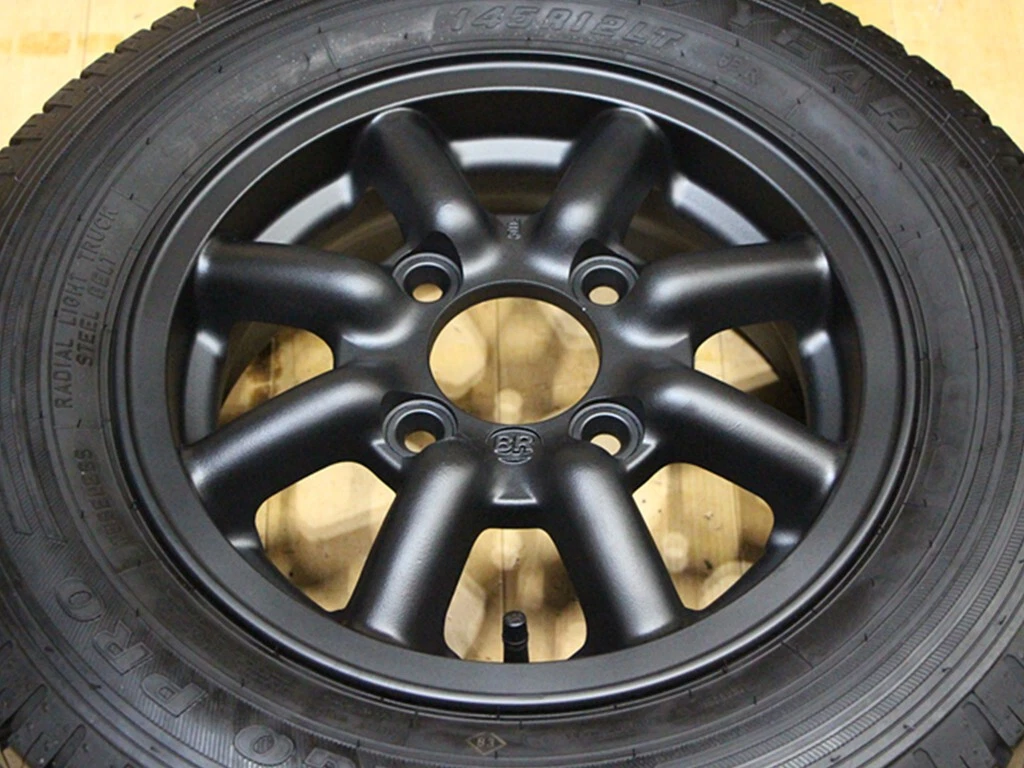JDM C87 Rare Black Racing BR Black Racing 12X4.5J+45 PCD110 145R12 6PR No Tires - Image 4
