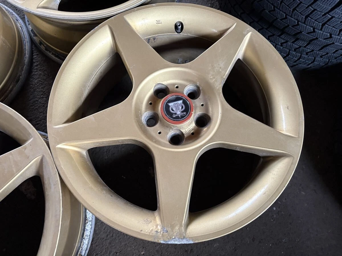 JDM Speedryn 16-inch Aluminum Wheels 16x7J 5H100PCD+47 4Book Rare Item No Tires - Image 4