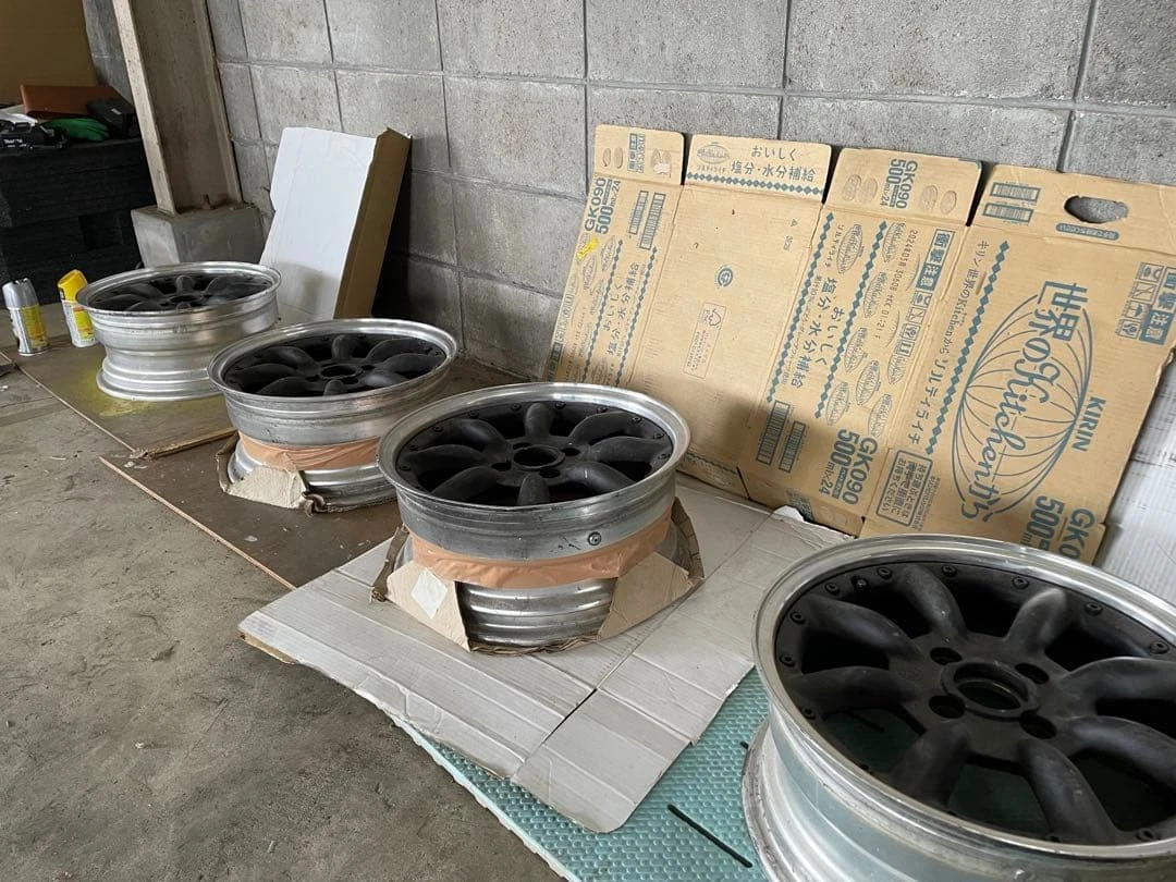 JDM Super cool 15 Watanabe black aluminum wheels No Tires - Image 11