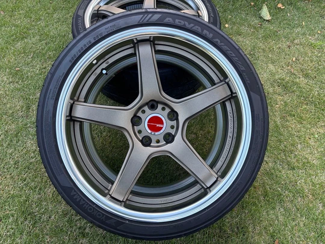 JDM WORK EMOTION T5R2P 19 inch 9.5j +23 10.5j +32 No Tires - Image 2