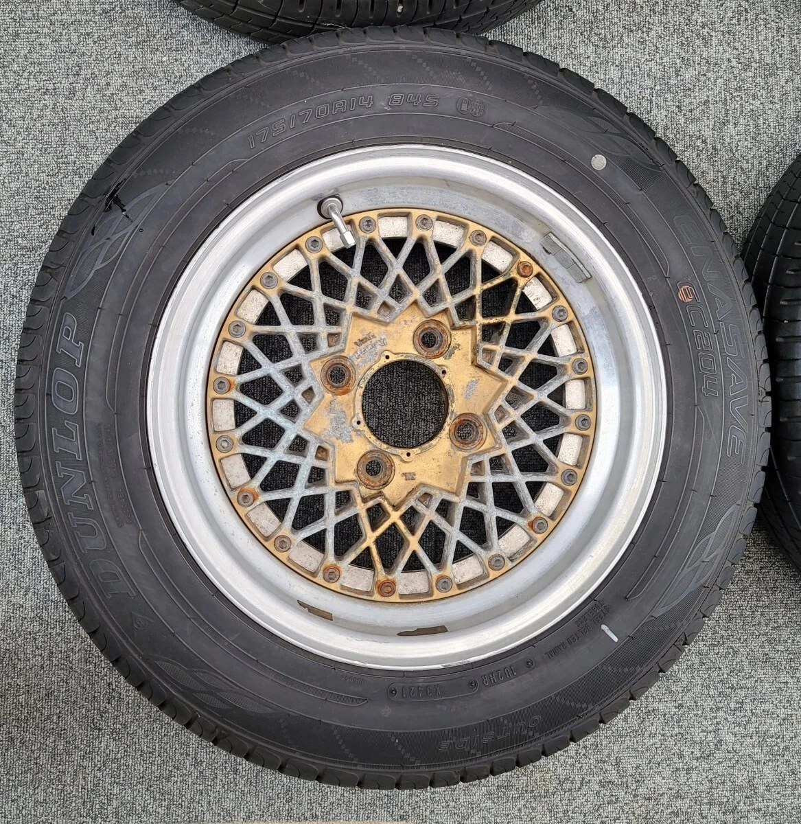 JDM Superb RAYS VOLK RACING 146J 4-lug PCD114.3 +14 DUNLOP/dunlop/EC20 No Tires - Image 2