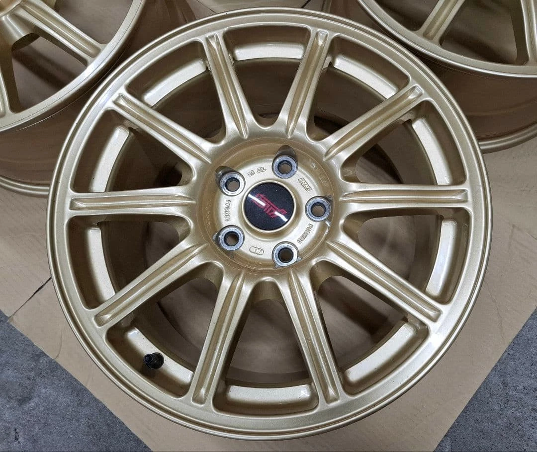 JDM Superb Subaru WRX STI Genuine BBS Wheels 4Book Forging 8.0J No Tires - Image 8