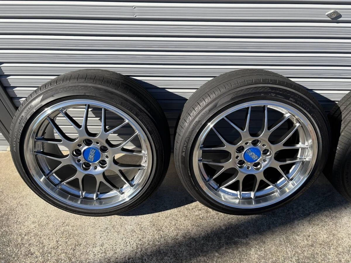 JDM BBS RG-R 8J 9J 4-wheel set no scratches ADVAN db V552 tires 215/45 No Tires - Image 2