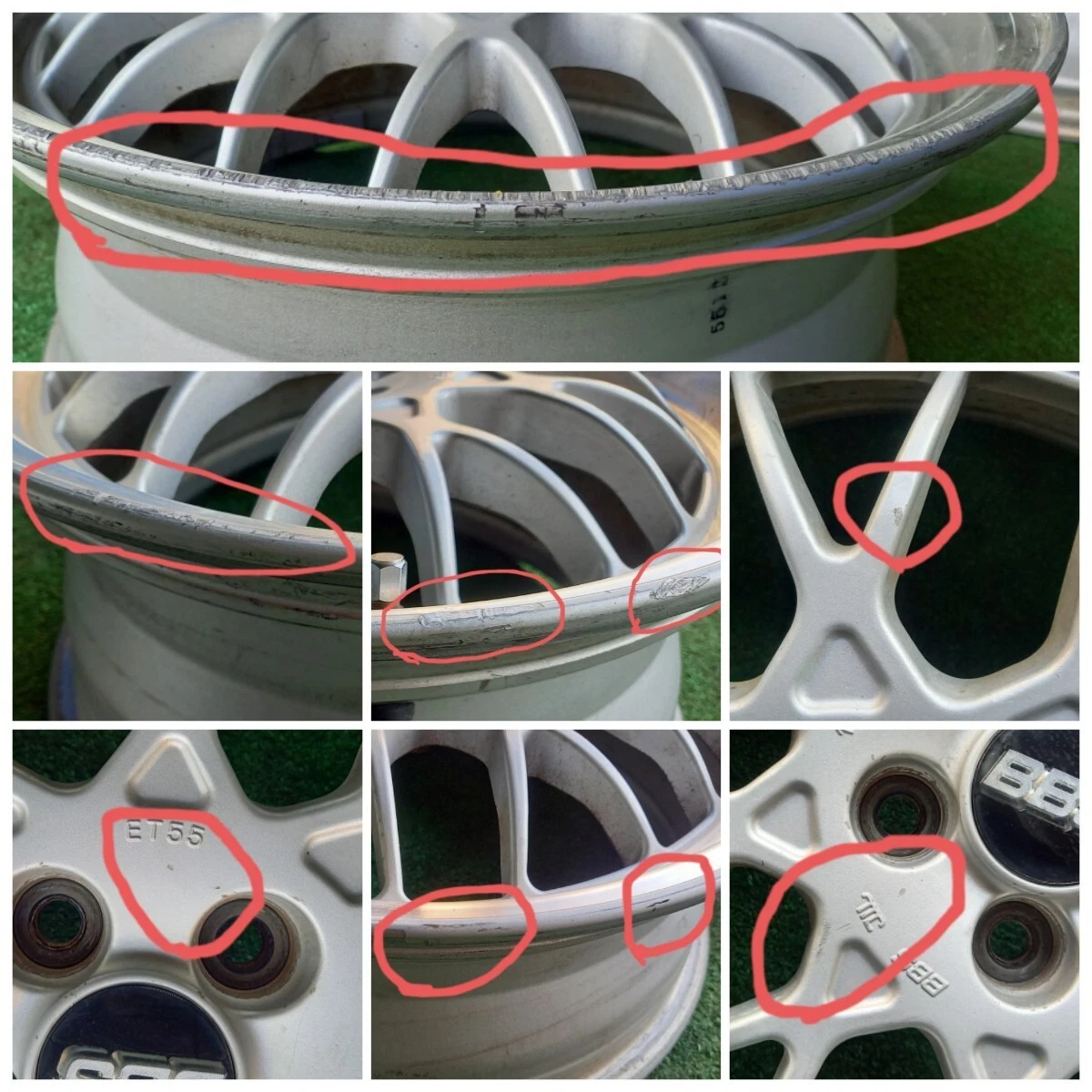 JDM Part Number N7807-200 BBS Forging Aluminum Wheels 16x6.5J PCD100 5 No Tires - Image 6