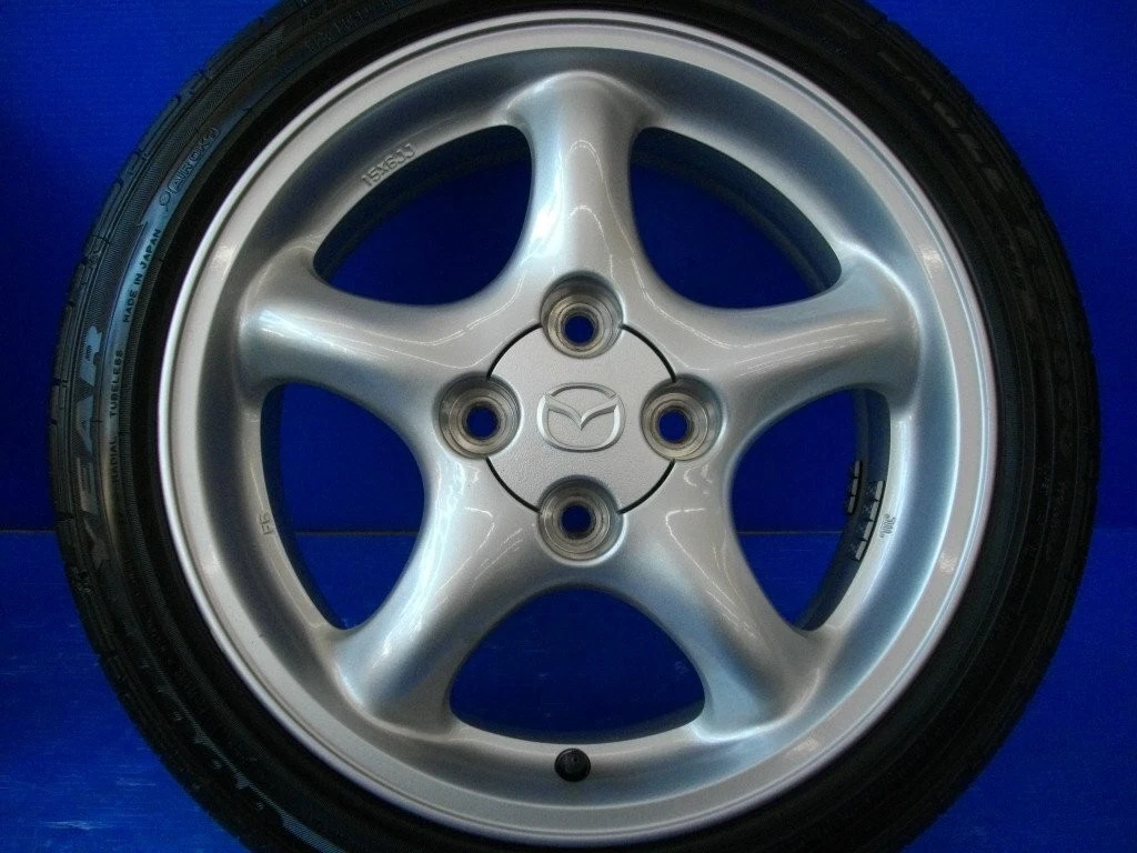 JDM H Mazda NB Roadster Genuine 156.0J +40 4H PCD100 GOODYEAR LS2000 1 No Tires - Image 2