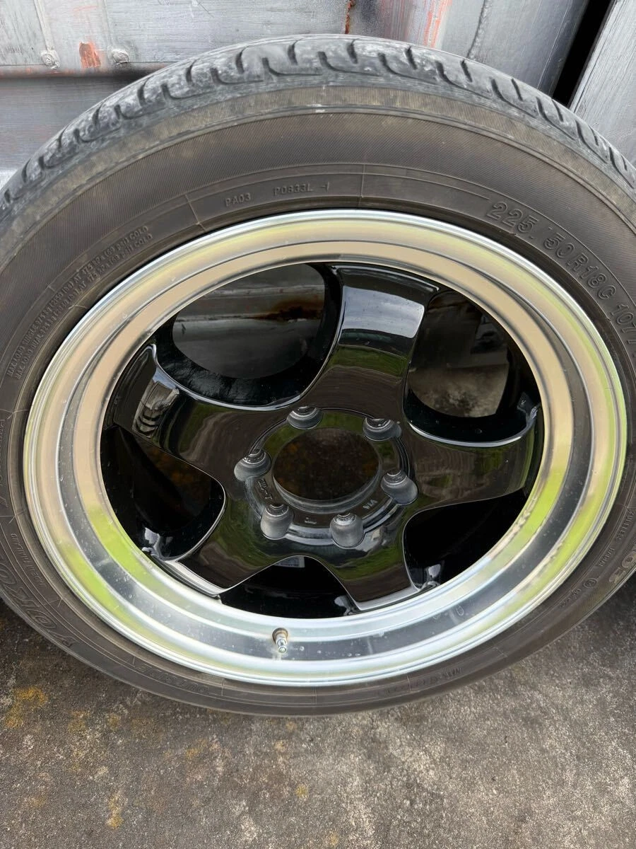 JDM WORK XTRAP 225.50.18-inch 4Book Hiace 6-hole nuts nut caps lock nu No Tires - Image 7