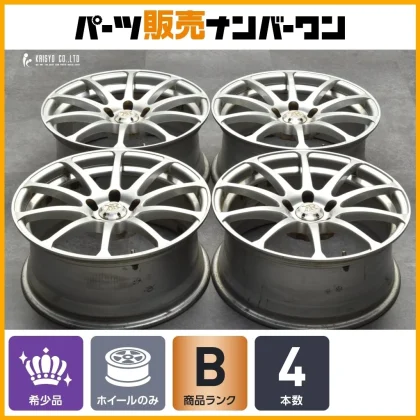 JDM Rare Size Black Itzer seriesX 17in 7.5J +40 PCD108 4Book set peuge No Tires