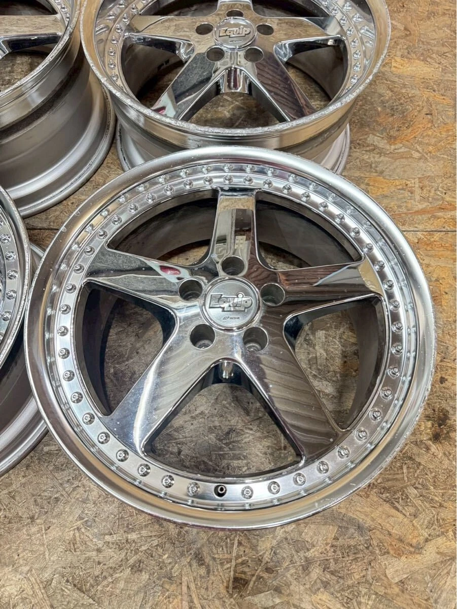 JDM Rare WORK EQUIP 19x8.5+40 R 9.5+39 O 5x114.3 Front BBKF - Image 5