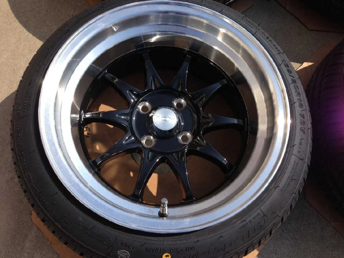 JDM Undriven CH1275/Imported 15-inch 4-pack set 15x8J 4H PCD100 ±0 off No Tires - Image 2