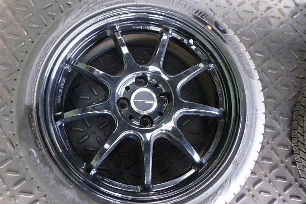 JDM WORK EMOTION D9R BLACK tires with Bridgestone VRX3 205/45R17 tires No Tires - Image 3