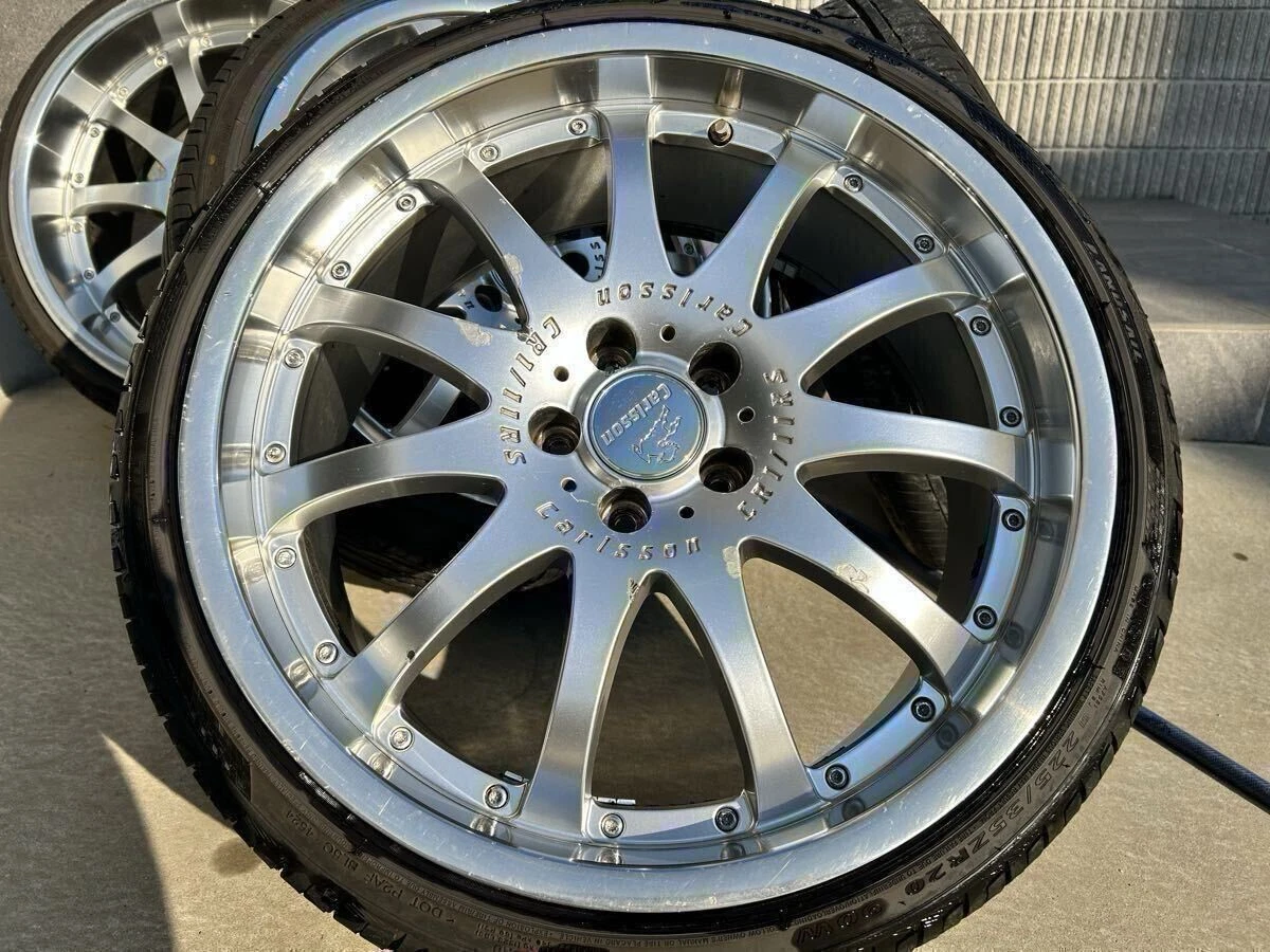 JDM Carlson 1/11 20-inch 8.5j+40 9.5j+40 Rare Deep Rim PCD114 Celsior No Tires - Image 2