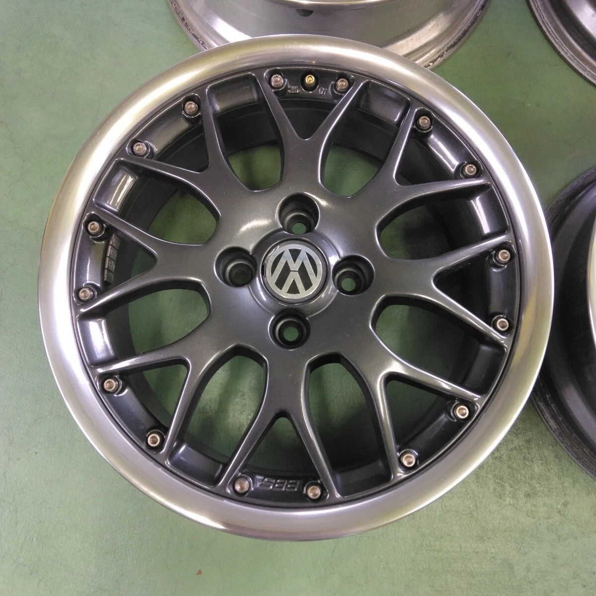 JDM Genuine VW BBS RS764 rim polish specification gunmetal discs 4H 16 No Tires - Image 2