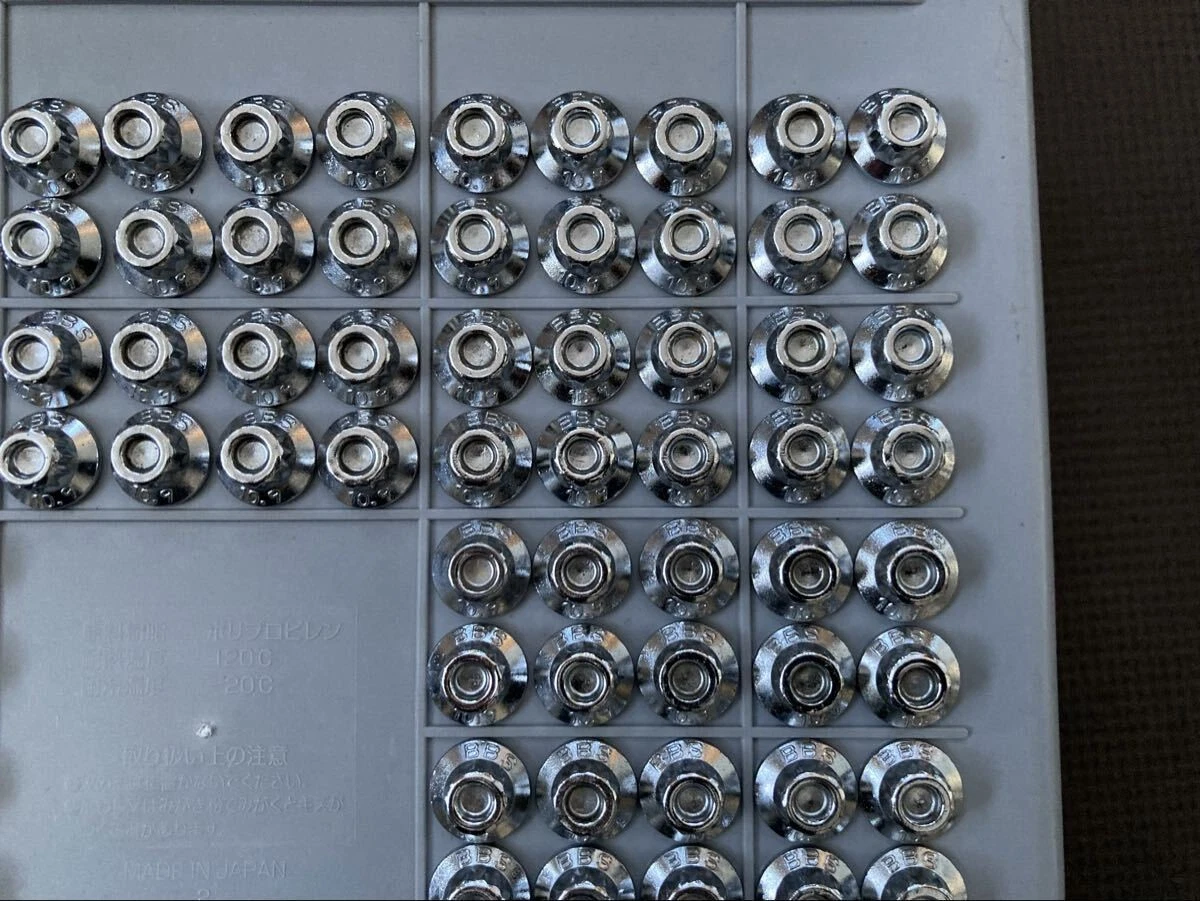 JDM Exquisite Finish BBS RS Genuine Piercing Bolt & Nut Set 152 Books No Tires - Image 4