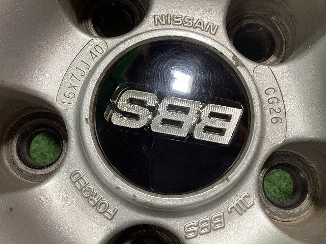 JDM Nissan Genuine Option BBS CG26 16-inch Aluminum Wheels 7J +40 5H P No Tires - Image 9