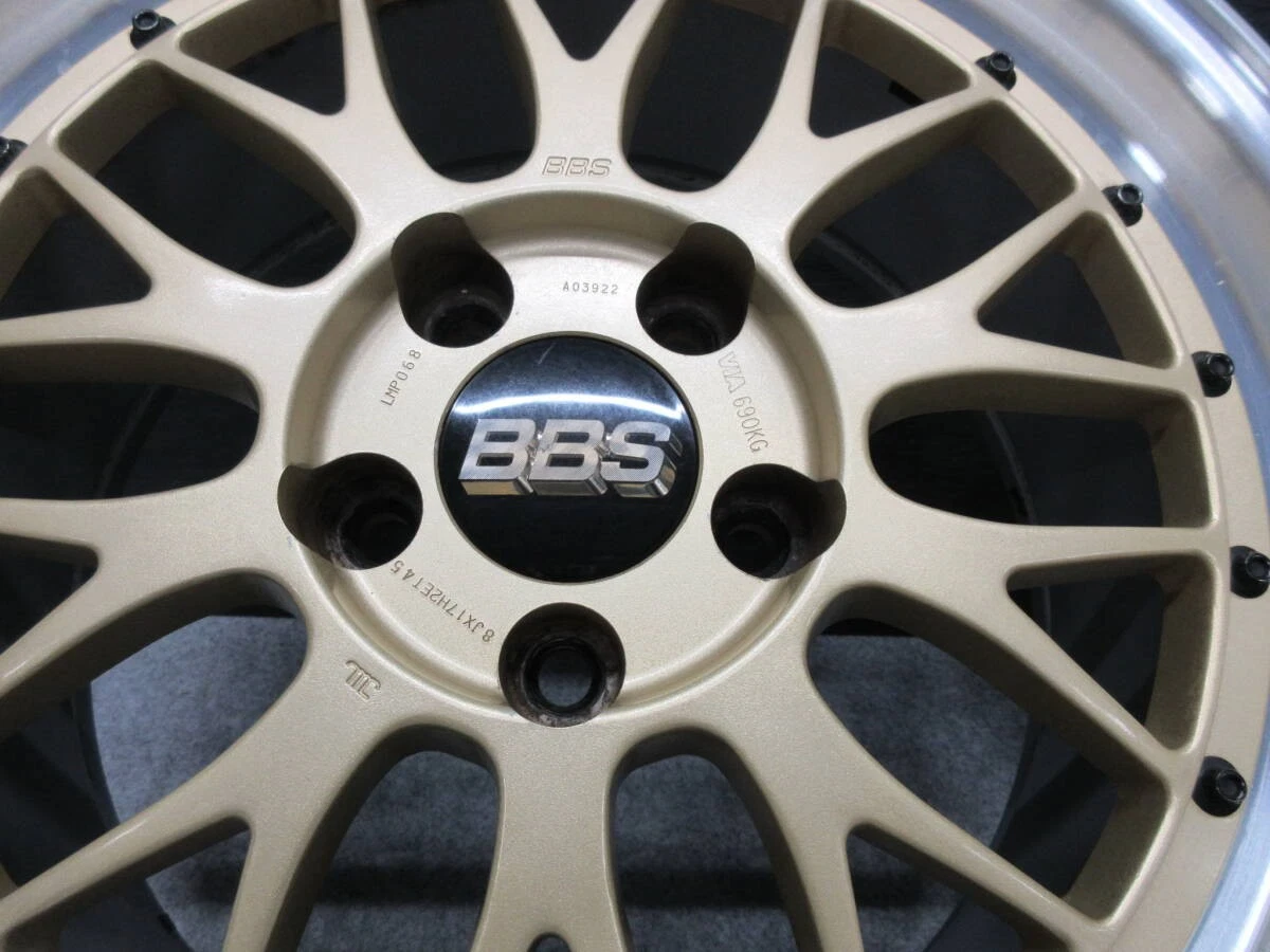 JDM Out of print model popular gold BBS LM 17 Crown Mark X Lexus Elgra No Tires - Image 9