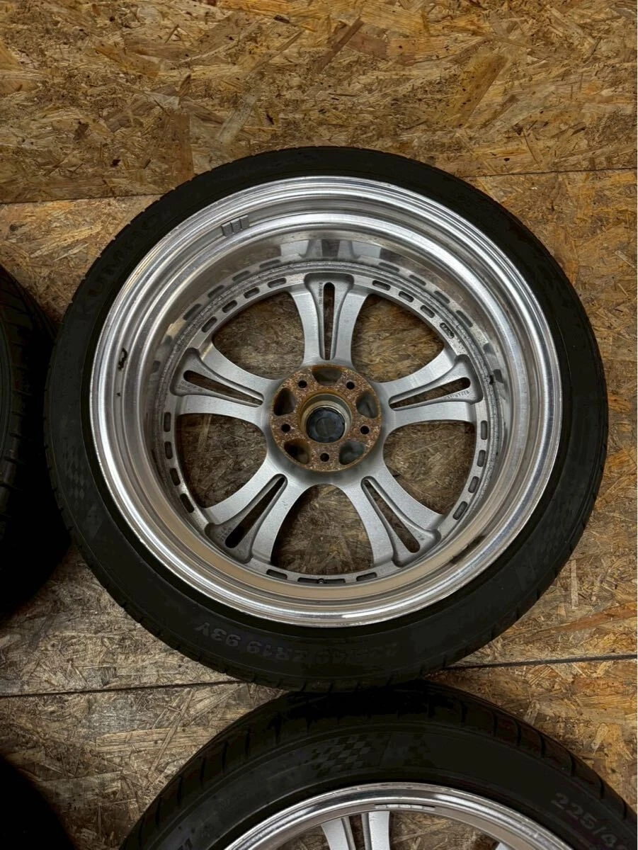 JDM Rare SSR Felini 198.5J+37 PCD114.3 5-hole 5H Cerberus II wheels fo No Tires - Image 8