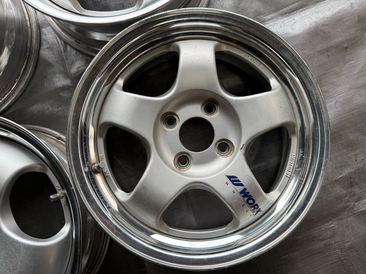 JDM Out of print work Meister S1 15x5.5j +42/O disc 4-hole PCD100 4-wh No Tires - Image 3