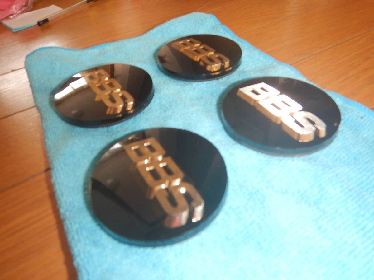 JDM BBS Center Cap LM 4 pieces Black Gold BBS No Tires - Image 2