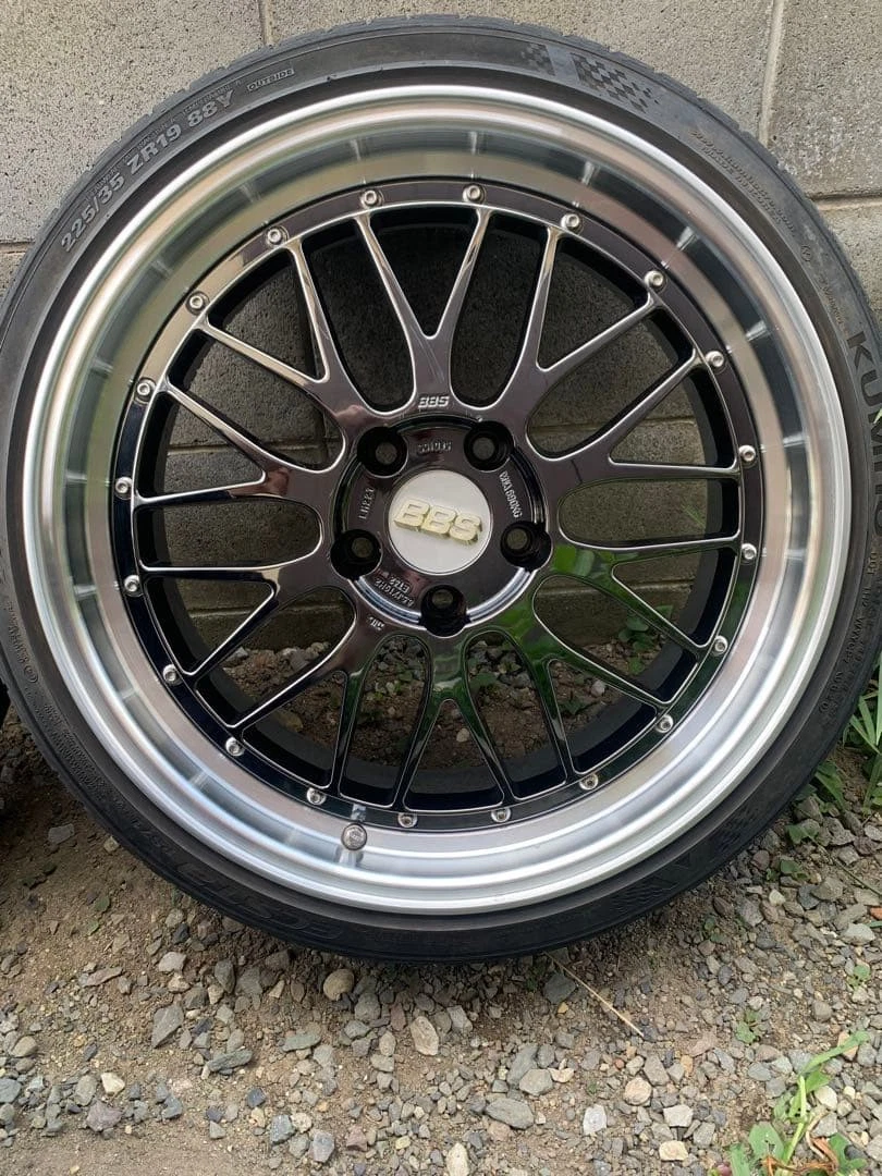 JDM Rare BBS LM 19 Limited Color Black Mirror BMW LS 4Book No Tires - Image 3