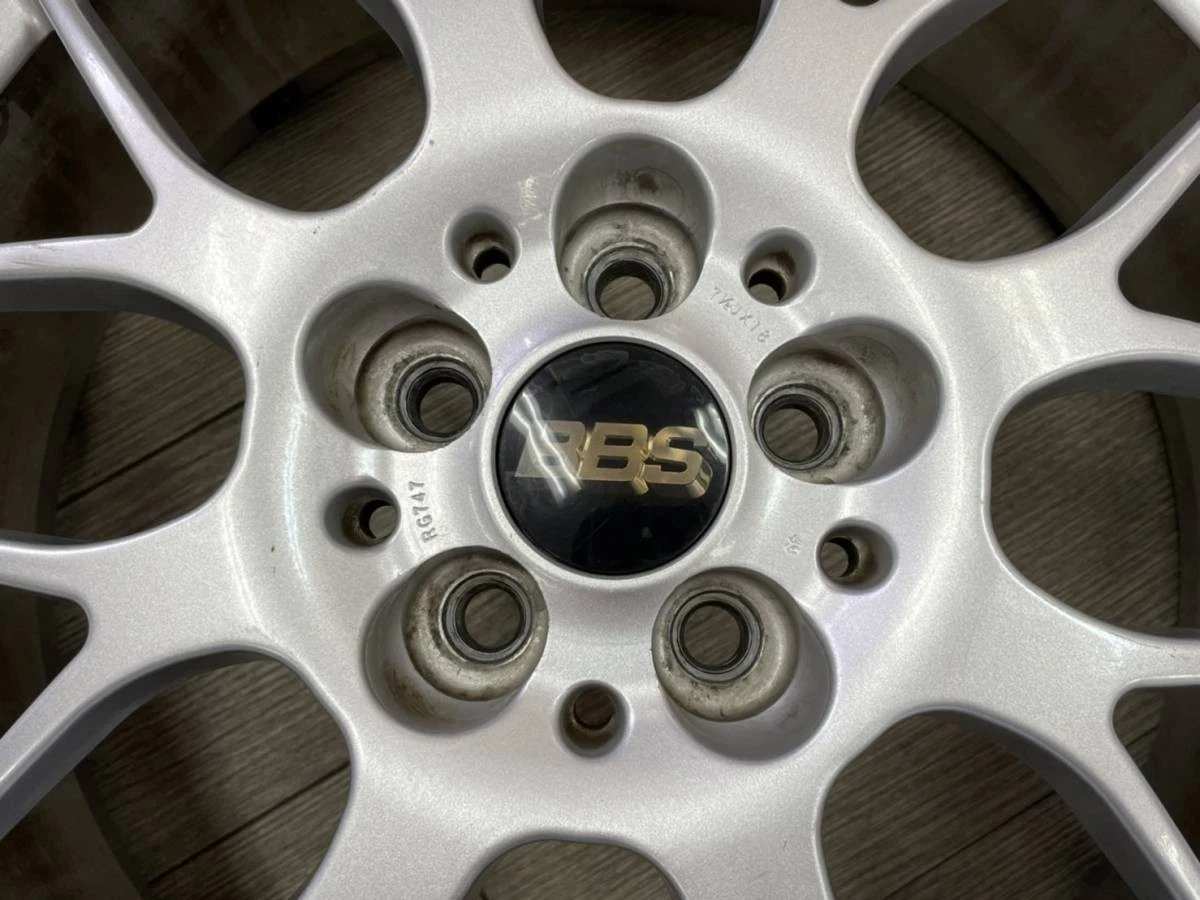 JDM BBS RG-R RG747 Wheels 4-wheel 7.5J-18 PCD100 5H +49 offset 56mm hu No Tires - Image 3