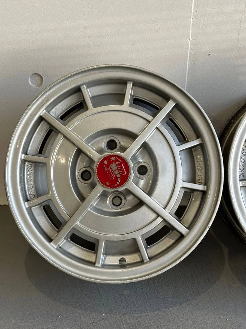 JDM Abarth Black Modra CROMODORA 13x5J wheels 4Book No Tires - Image 3