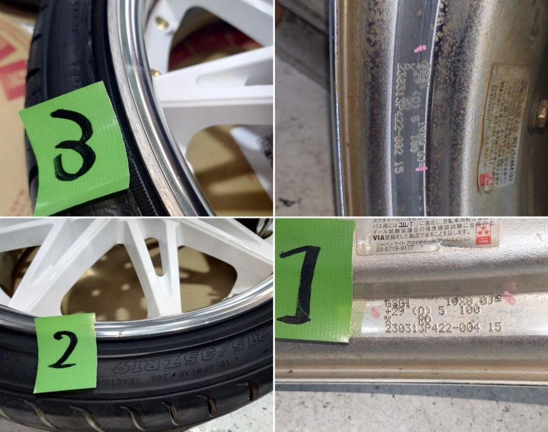 JDM WORK 5H PCD100 198j 215/35R19 4Book set No Tires - Image 7