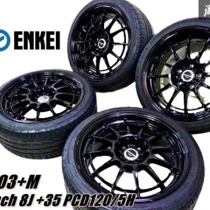 JDM Good condition ENKEI NT03 +M wheels 4-piece set 188J +35 PCD120 5 No Tires