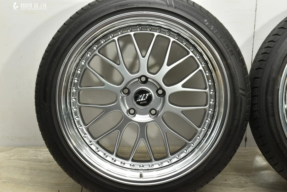 JDM WORK Zistance W10M 4Wheels no tires 20x9+14 9+31 5x114.3 Silver Black caps - Image 4