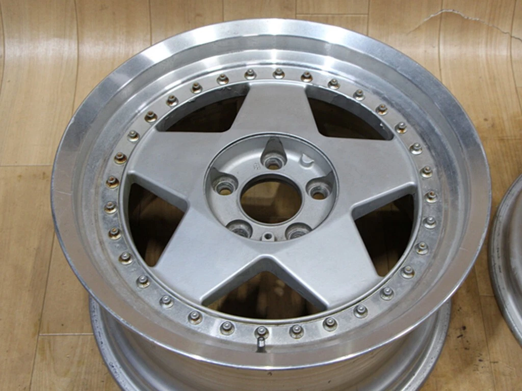 JDM B666 Deep Rim Out of Production 3-Piece Rare WORK MADEL 17x9J+47 9 No Tires - Image 5
