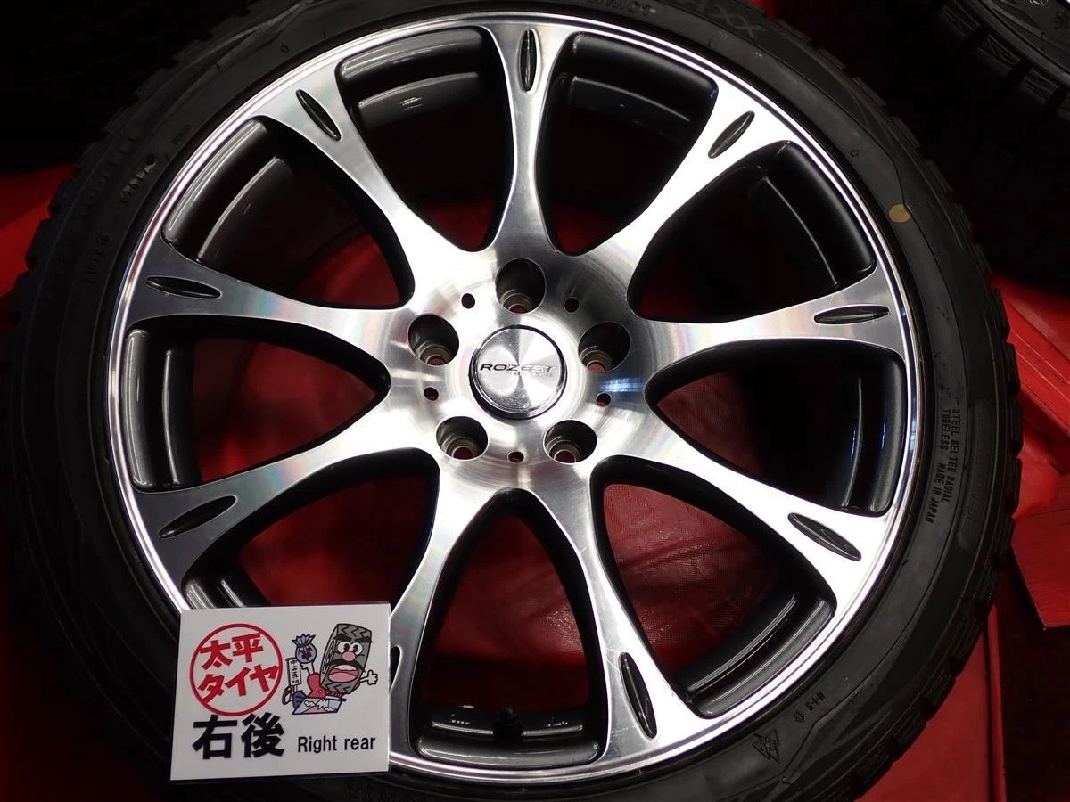 JDM Set of 4 Dunlop Winter Maxx 01 245/40R18 93Q 9-spoke 8J +35 PCD114 No Tires - Image 8