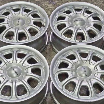 JDM Old car multi FOLIUM 14in 6J +38 PCD100 114.3 compact type light c No Tires