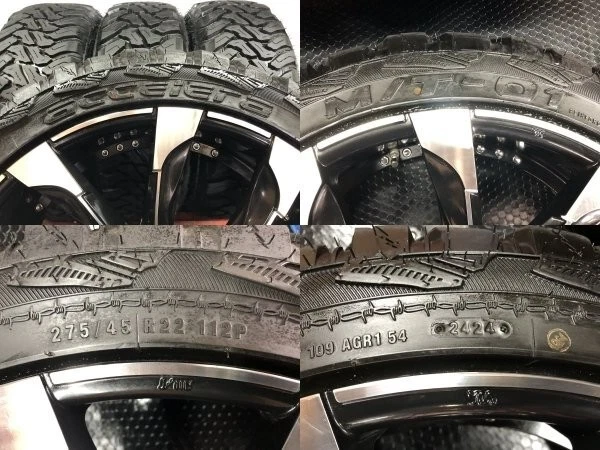 JDM ACCELERA M/T-01 275/45R22 Summer Mud Tires WALD Jarrett J11-C 2210 No Tires - Image 10