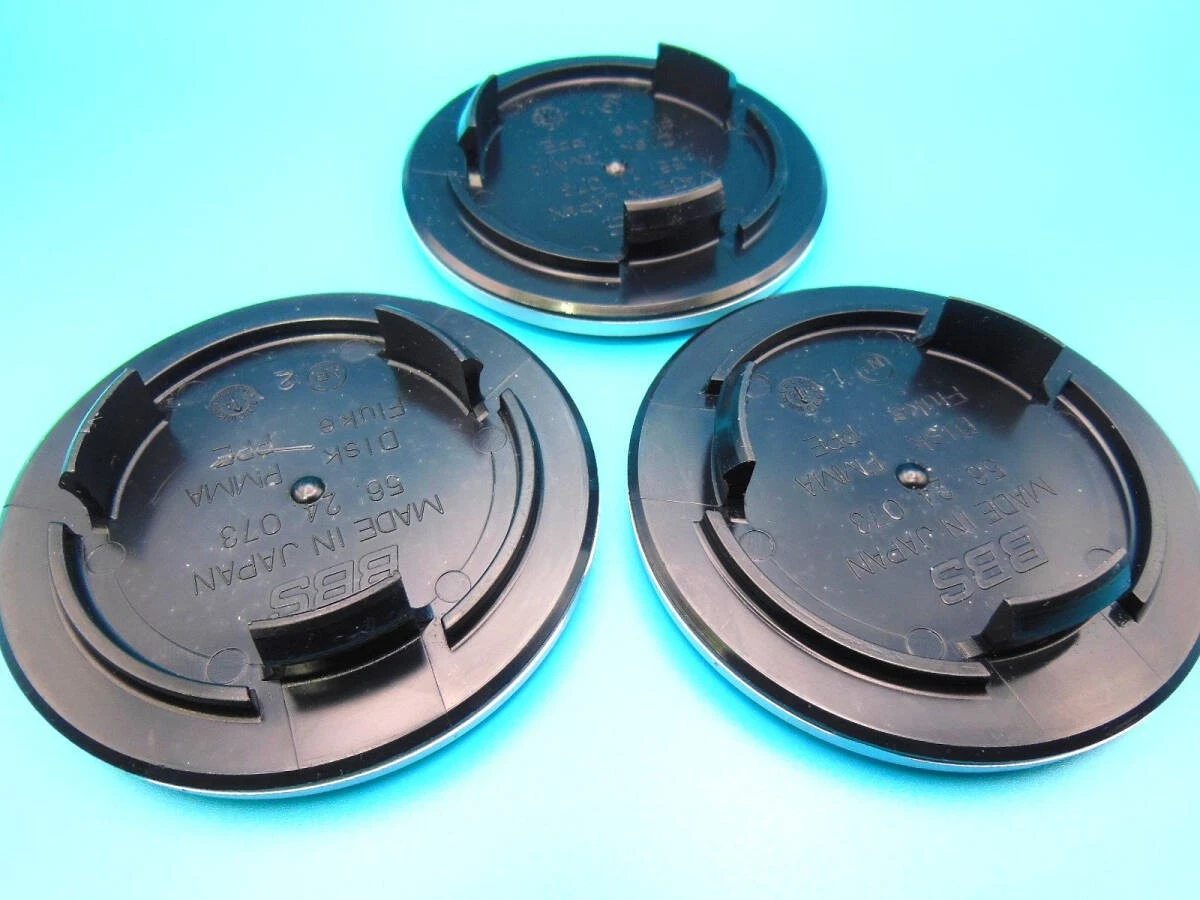 JDM BBS Platinum Silver Emblem φ70mm 3 pieces silver letter 56.24.073 No Tires - Image 10