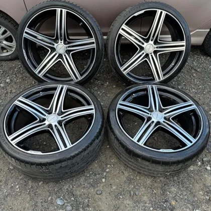 JDM 21 black/silver wheel set WALD No Tires