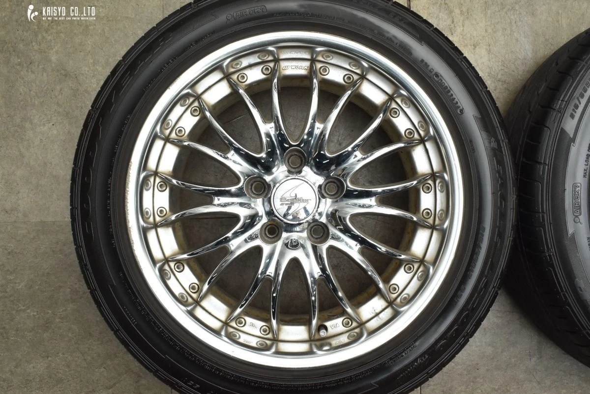 JDM Deep-rimmed WORK Seeker CX 17-inch 8J +60 PCD114.3 wheels on EAGLE No Tires - Image 2