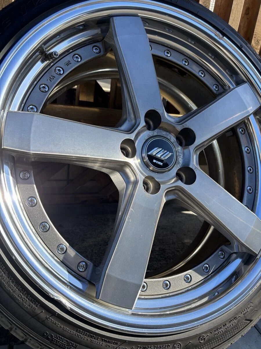 JDM WORK ZEAST ST2 198.5j +52 5/114.3 TGP Trans Gray Polished HANKOOK No Tires - Image 6