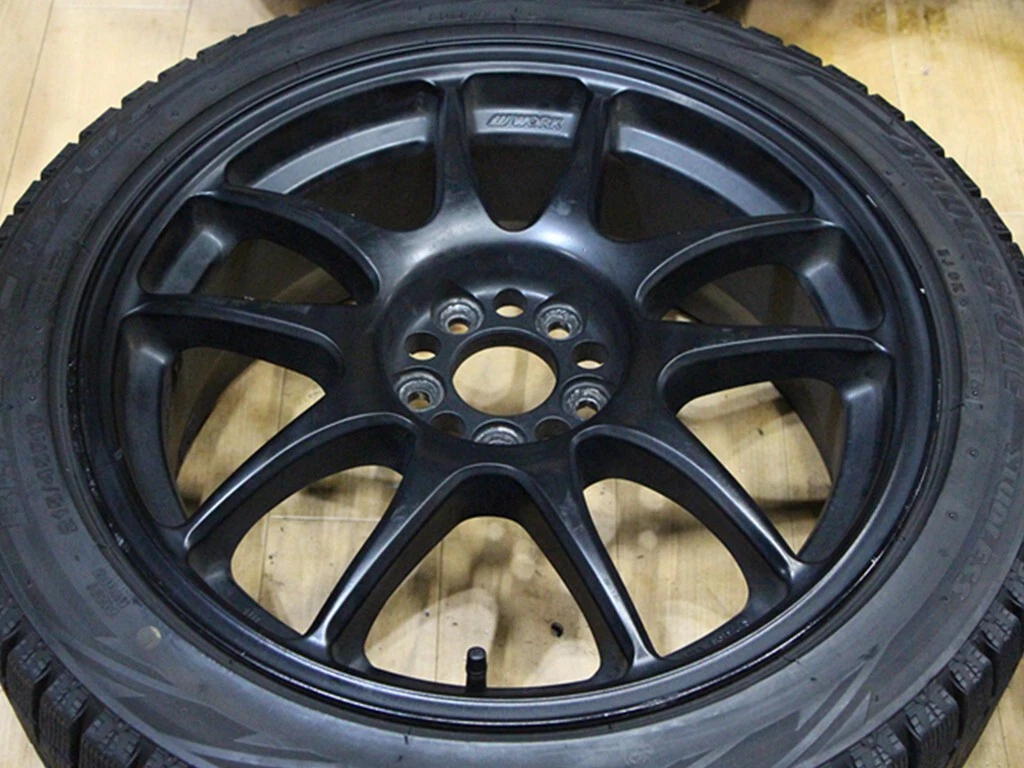 JDM C29 WORK EMOTION CR Kai 17X7J+47 PCD100 Bridgestone BLIZZAK REVO G No Tires - Image 4