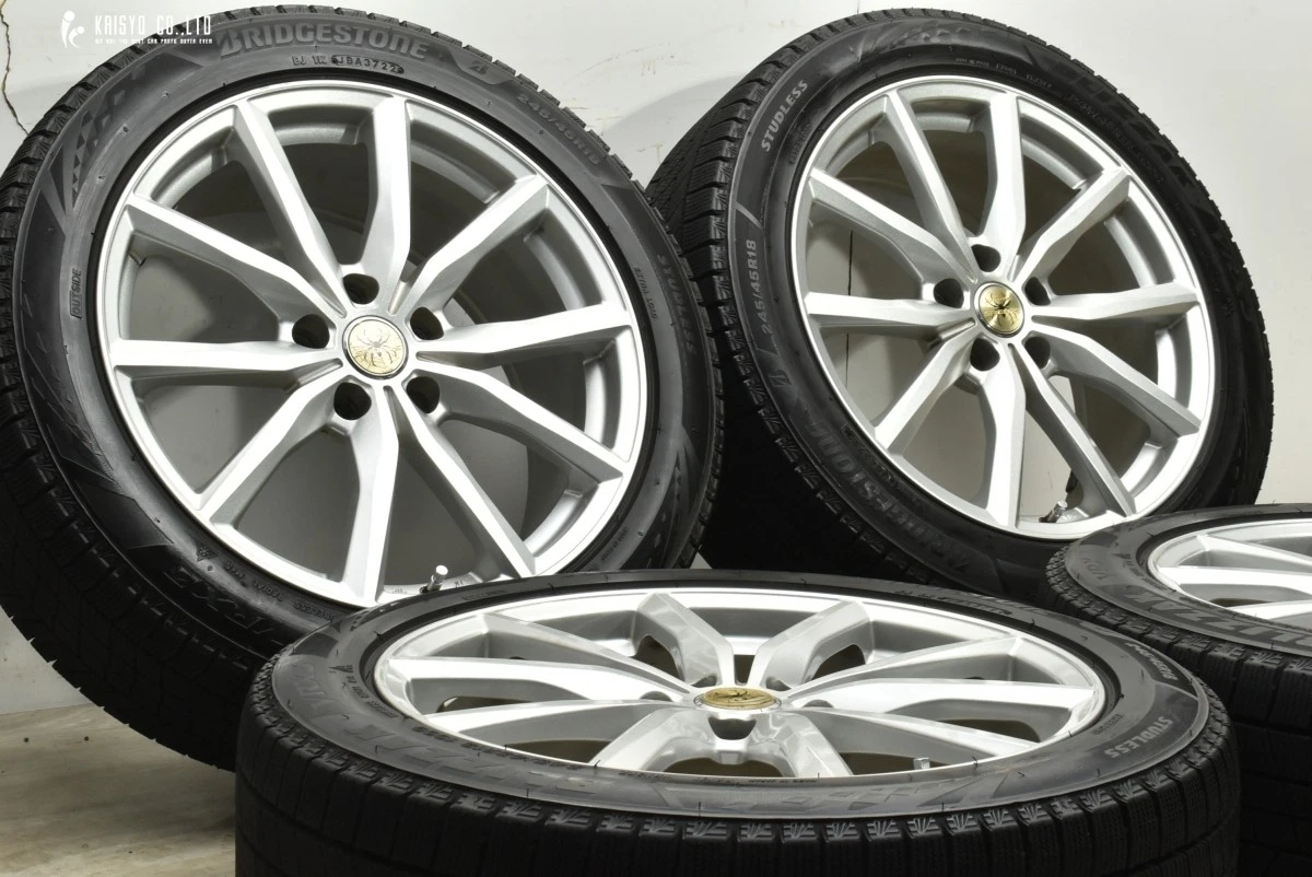 JDM Bari Groove Eurospeed 18in 8J +45 PCD114.3 Bridgestone Zack VRX3 2 No Tires - Image 2
