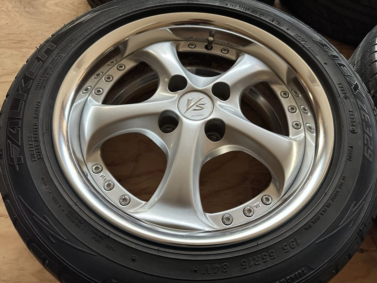 JDM WORK VS-KF 15-inch 6.5j+32 PCD100 4H JDM work vskf 4-book set rare No Tires - Image 2
