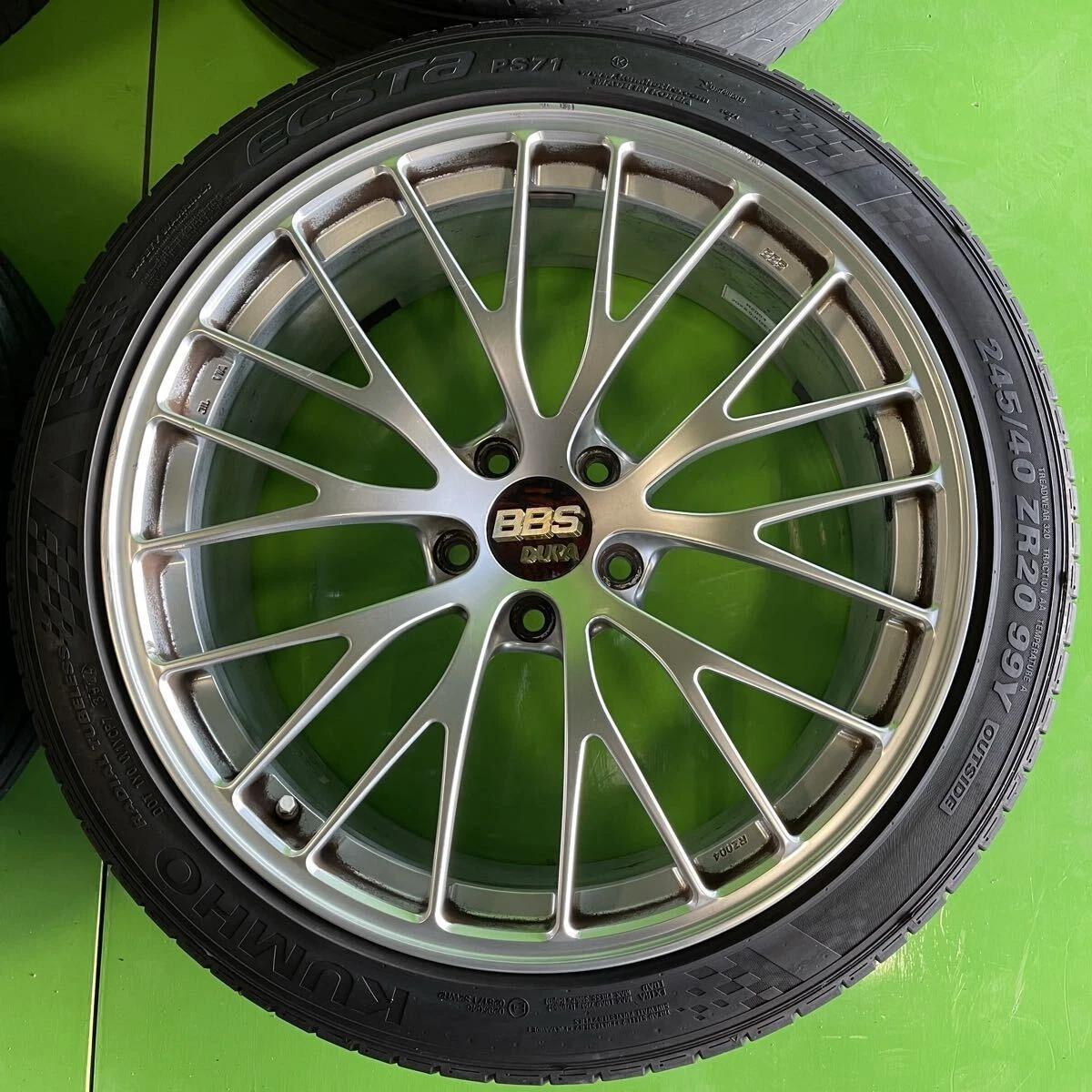 JDM NGT012 BBS Genuine Dura RZ004/RZ005 Wheels 20x8.5J +28 20x9.5J +40 No Tires - Image 2