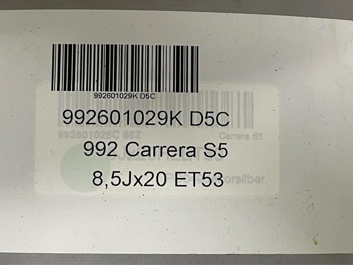 JDM Rare Porsche 992 911 Carrera S Genuine 20/21in 8.5J +53 11.5J +67 No Tires - Image 8