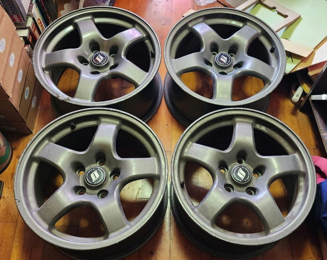 JDM GT-R 32 165-spoke aluminum wheels 4-book set No Tires