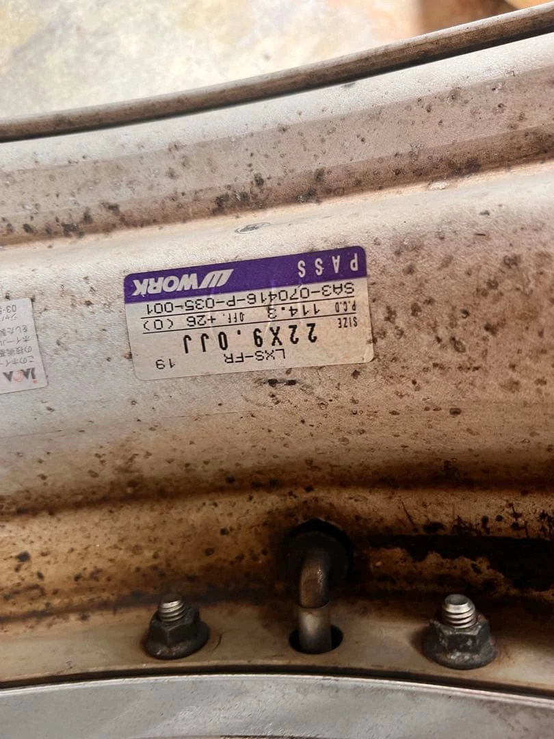 JDM 22work LS 105 plated deep rim rare work No Tires - Image 4