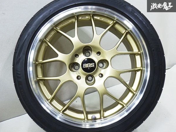 JDM BBS RG712H 4Wheels no tires 17x7+38 4x100 Gold - Image 5