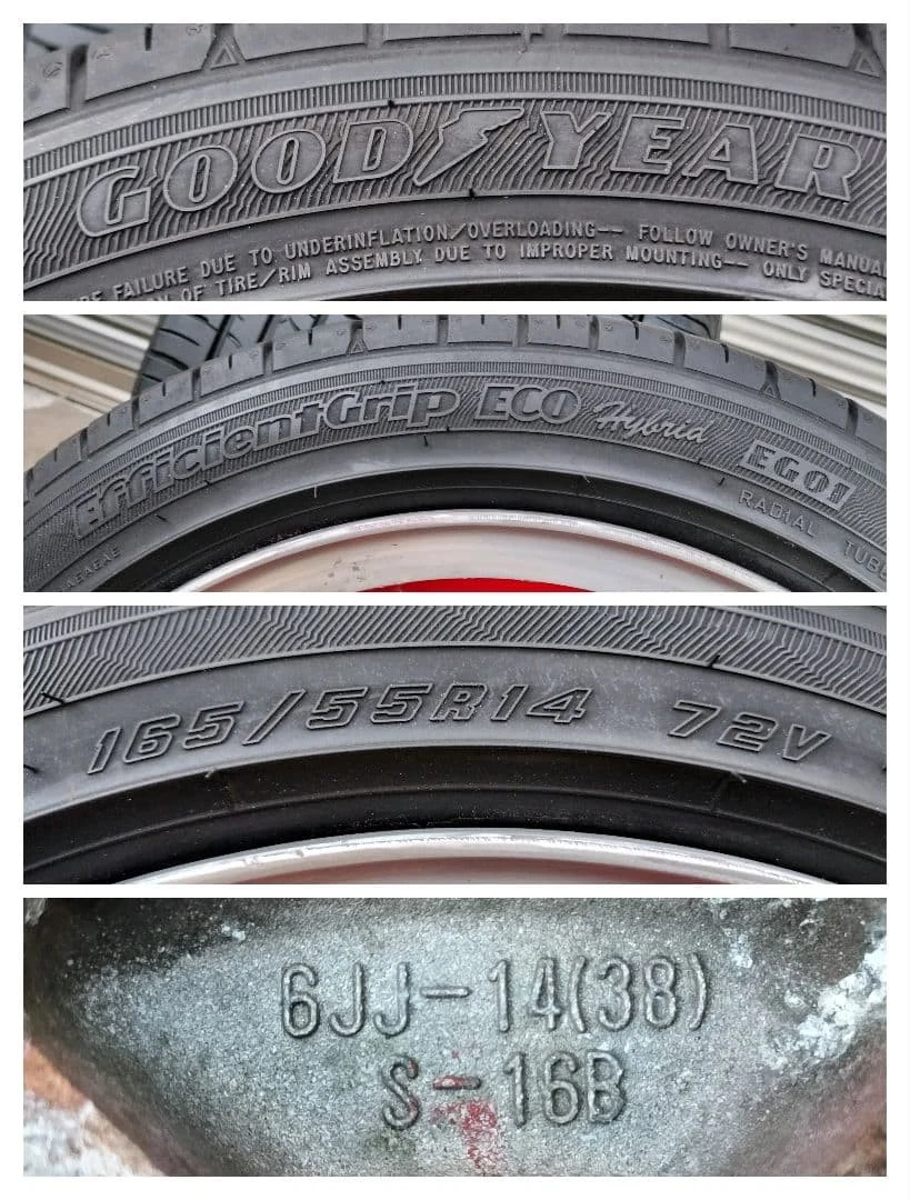 JDM Eight spoke 14x6J 4H100 +38 165/55R14 No Tires - Image 10